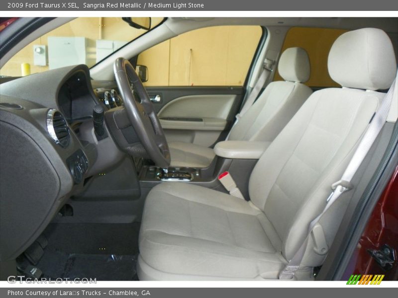 Sangria Red Metallic / Medium Light Stone 2009 Ford Taurus X SEL