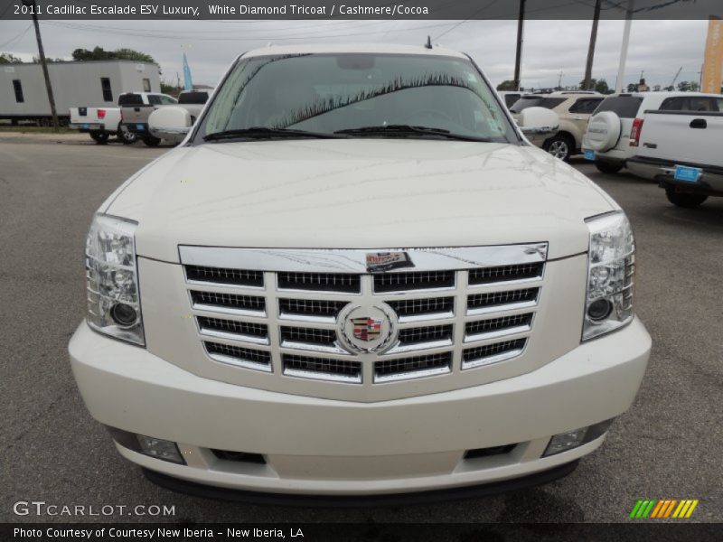 White Diamond Tricoat / Cashmere/Cocoa 2011 Cadillac Escalade ESV Luxury