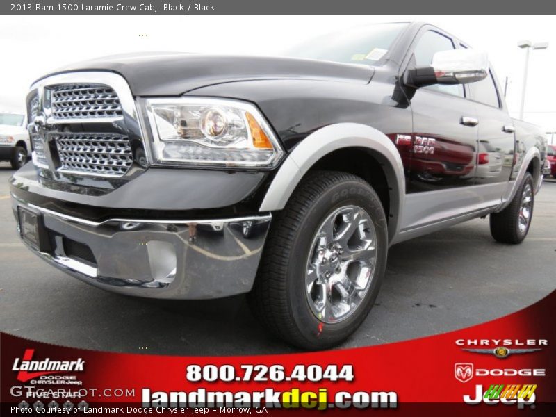 Black / Black 2013 Ram 1500 Laramie Crew Cab