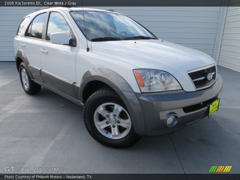Clear White / Gray 2006 Kia Sorento EX