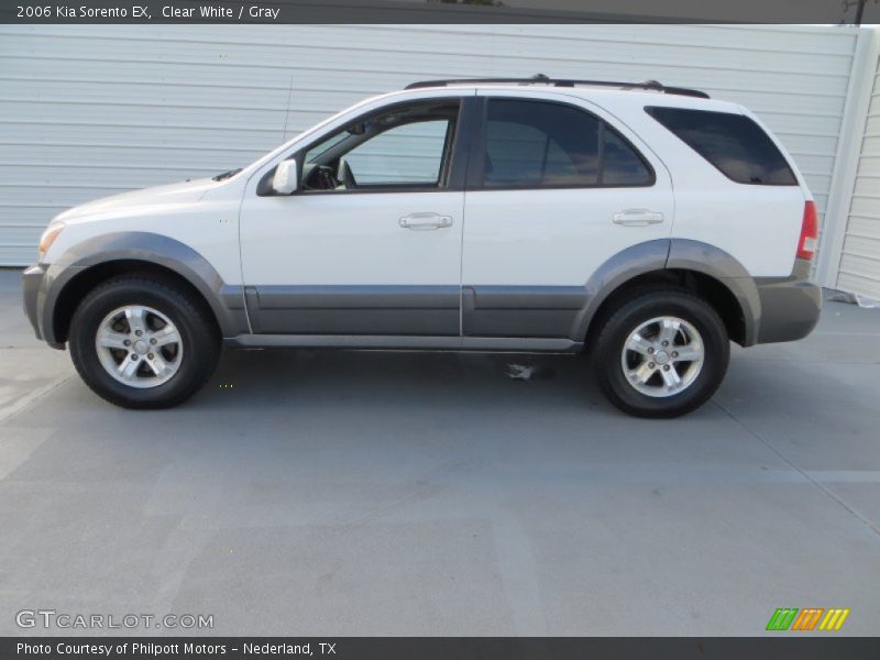 Clear White / Gray 2006 Kia Sorento EX