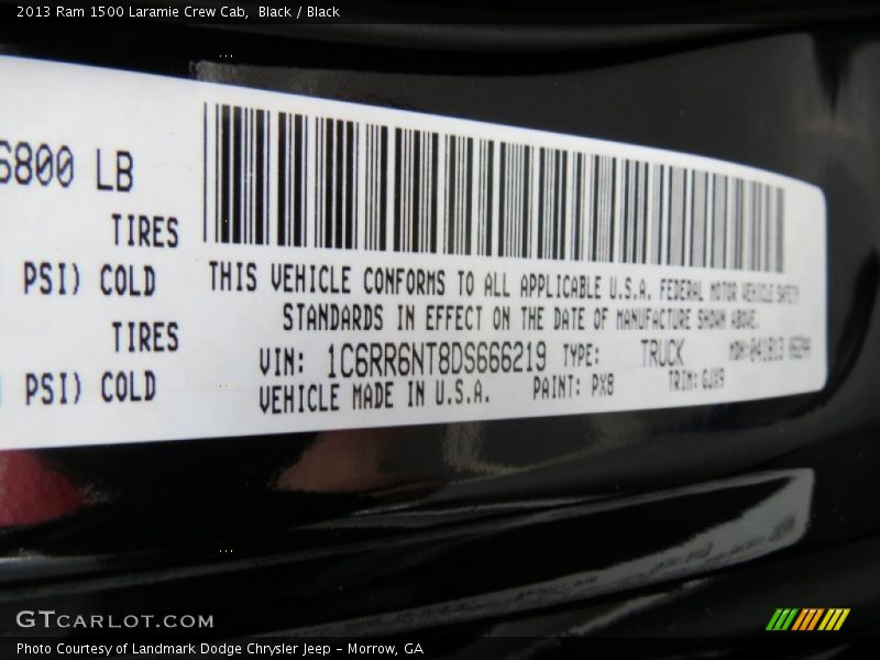 Black / Black 2013 Ram 1500 Laramie Crew Cab