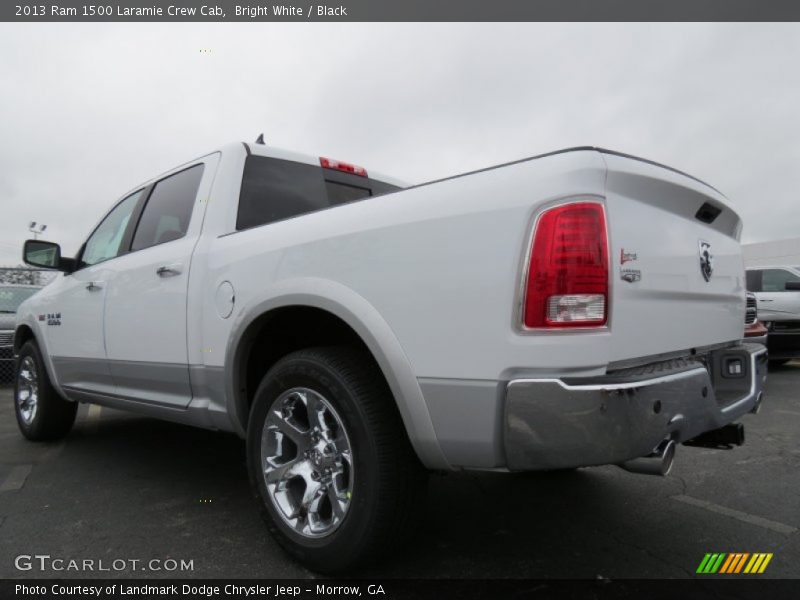 Bright White / Black 2013 Ram 1500 Laramie Crew Cab