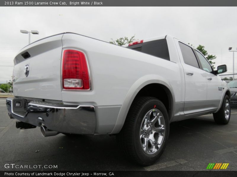 Bright White / Black 2013 Ram 1500 Laramie Crew Cab