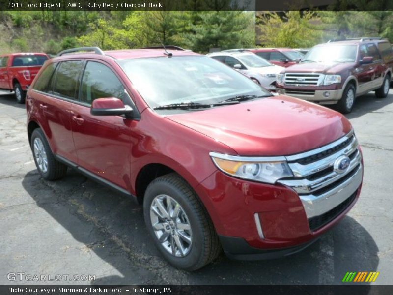 Ruby Red / Charcoal Black 2013 Ford Edge SEL AWD