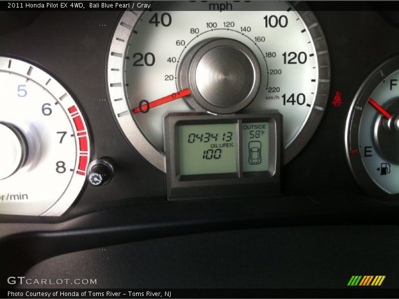 Bali Blue Pearl / Gray 2011 Honda Pilot EX 4WD