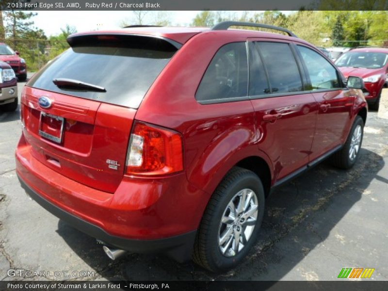 Ruby Red / Charcoal Black 2013 Ford Edge SEL AWD