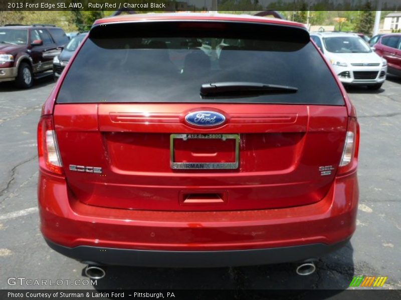 Ruby Red / Charcoal Black 2013 Ford Edge SEL AWD