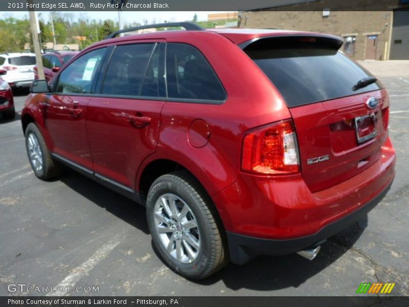 Ruby Red / Charcoal Black 2013 Ford Edge SEL AWD