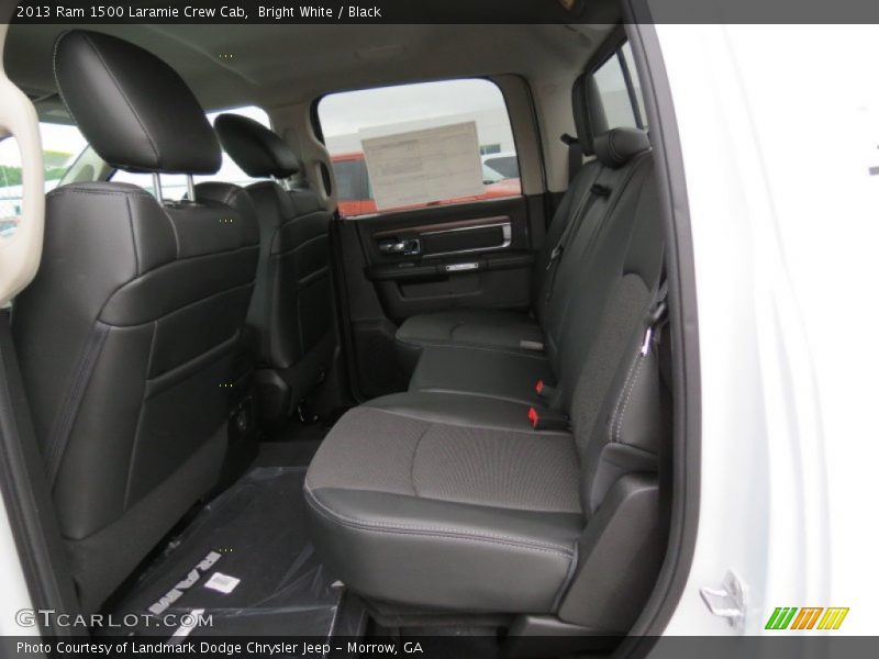 Bright White / Black 2013 Ram 1500 Laramie Crew Cab