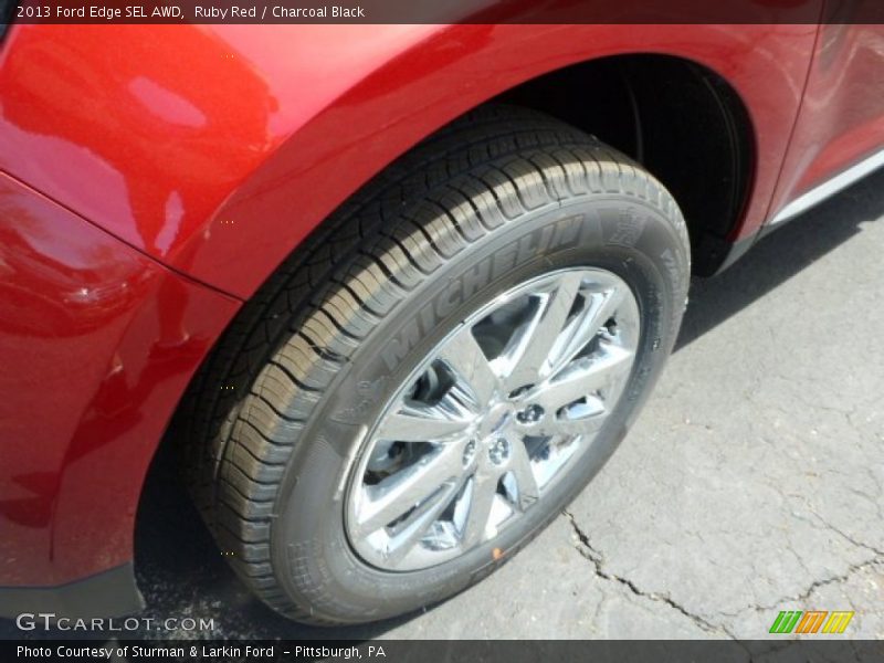Ruby Red / Charcoal Black 2013 Ford Edge SEL AWD