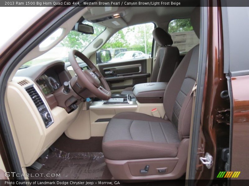 Western Brown Pearl / Canyon Brown/Light Frost Beige 2013 Ram 1500 Big Horn Quad Cab 4x4
