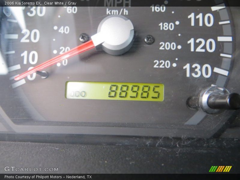 Clear White / Gray 2006 Kia Sorento EX