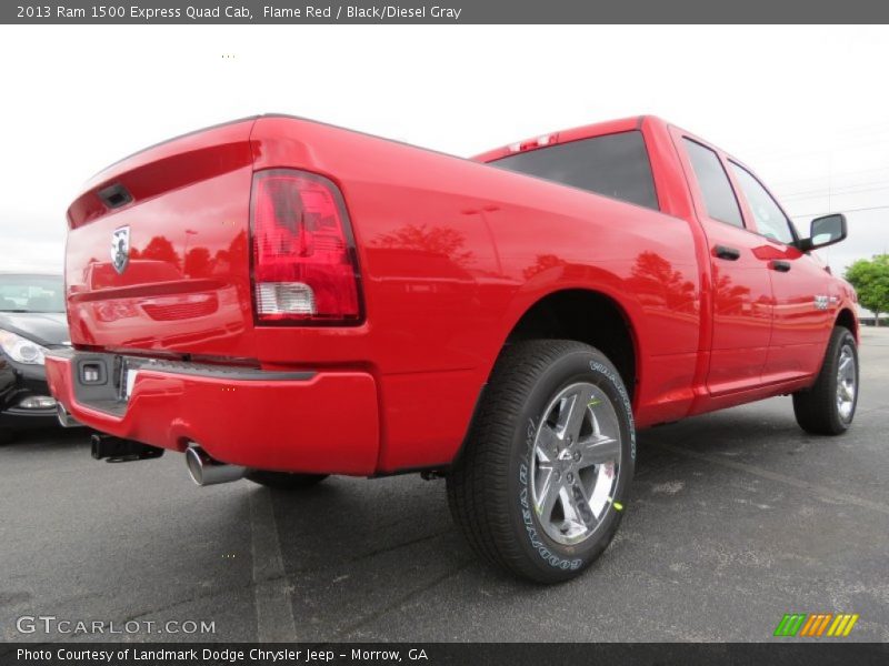 Flame Red / Black/Diesel Gray 2013 Ram 1500 Express Quad Cab