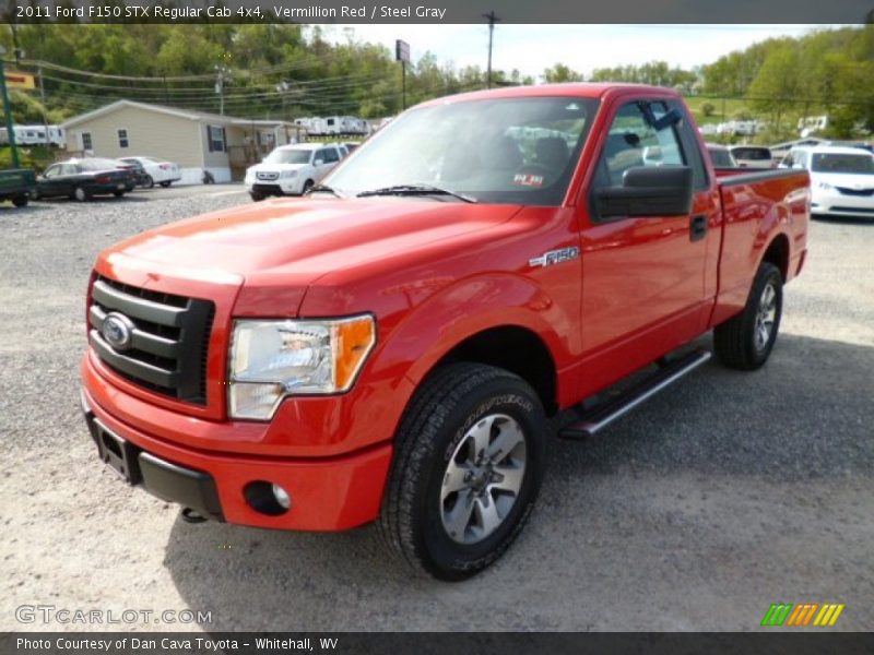 Vermillion Red / Steel Gray 2011 Ford F150 STX Regular Cab 4x4