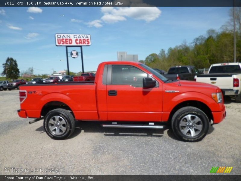 Vermillion Red / Steel Gray 2011 Ford F150 STX Regular Cab 4x4