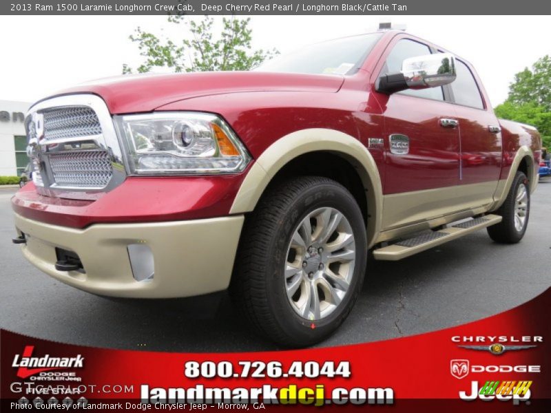 Deep Cherry Red Pearl / Longhorn Black/Cattle Tan 2013 Ram 1500 Laramie Longhorn Crew Cab