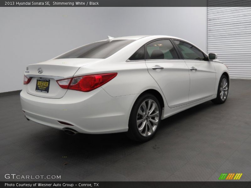 Shimmering White / Black 2013 Hyundai Sonata SE