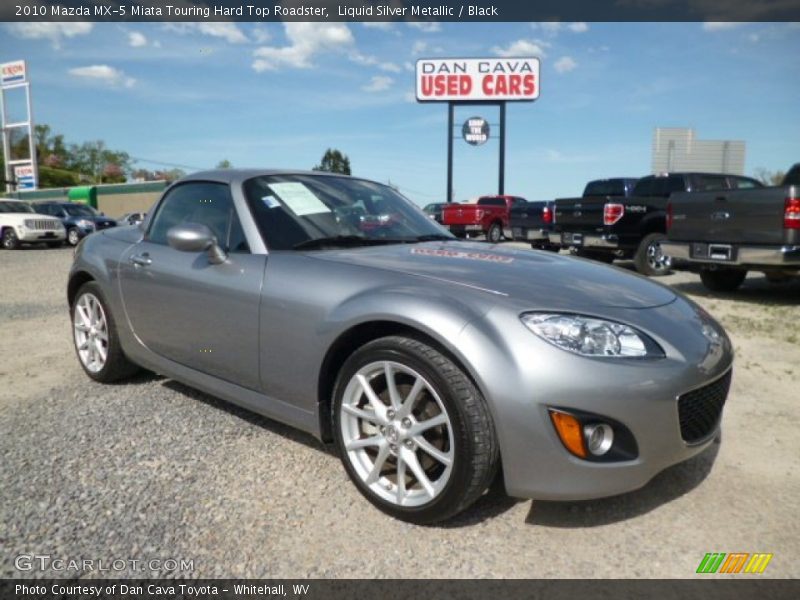 Liquid Silver Metallic / Black 2010 Mazda MX-5 Miata Touring Hard Top Roadster