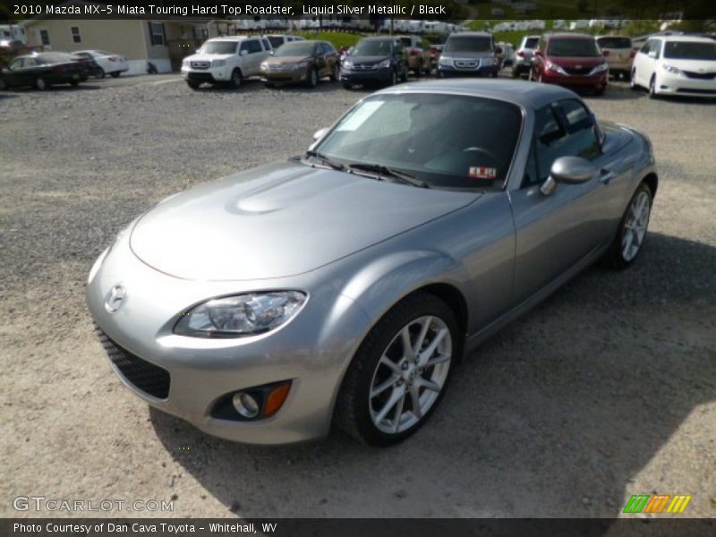 Liquid Silver Metallic / Black 2010 Mazda MX-5 Miata Touring Hard Top Roadster