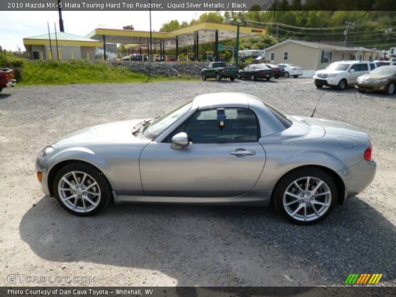 Liquid Silver Metallic / Black 2010 Mazda MX-5 Miata Touring Hard Top Roadster