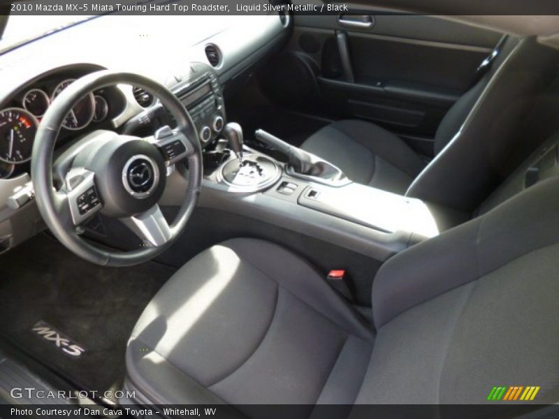 Liquid Silver Metallic / Black 2010 Mazda MX-5 Miata Touring Hard Top Roadster