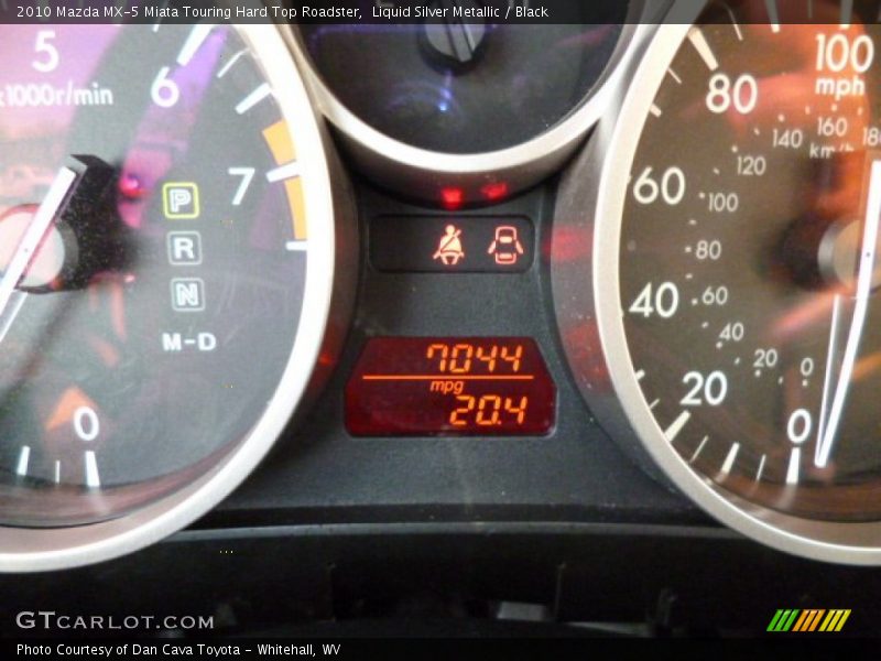 Liquid Silver Metallic / Black 2010 Mazda MX-5 Miata Touring Hard Top Roadster