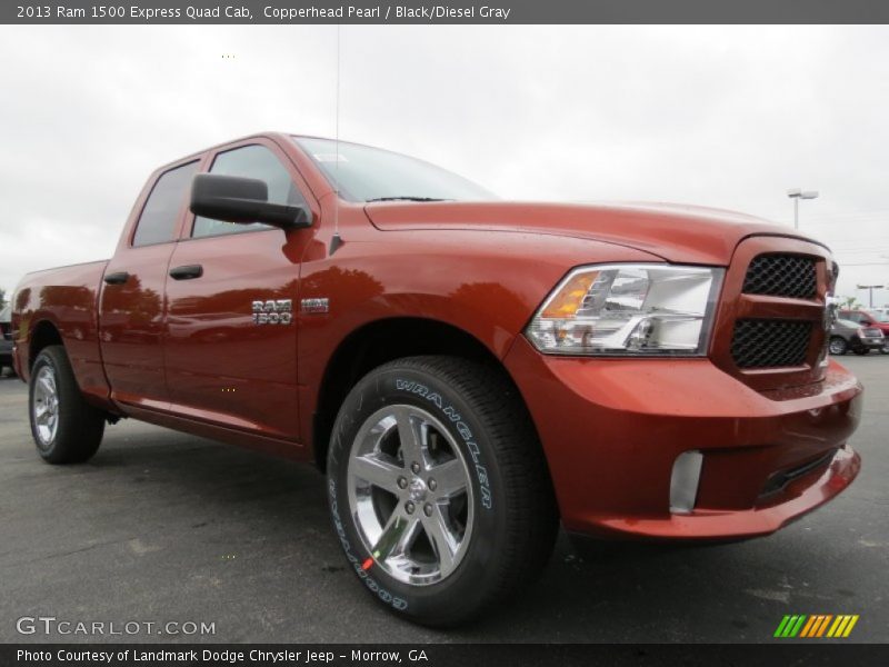 Copperhead Pearl / Black/Diesel Gray 2013 Ram 1500 Express Quad Cab