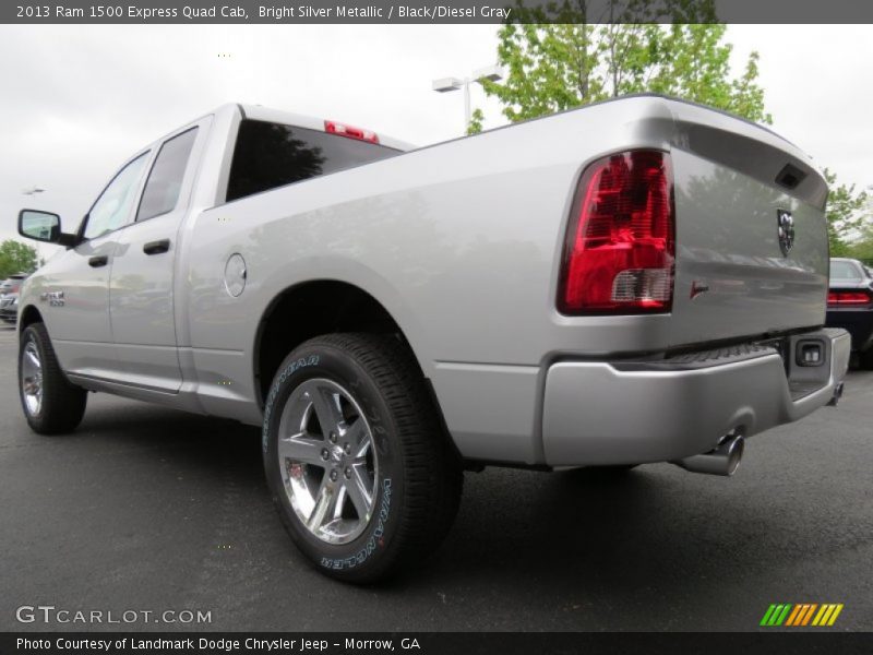 Bright Silver Metallic / Black/Diesel Gray 2013 Ram 1500 Express Quad Cab