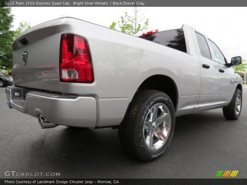 Bright Silver Metallic / Black/Diesel Gray 2013 Ram 1500 Express Quad Cab
