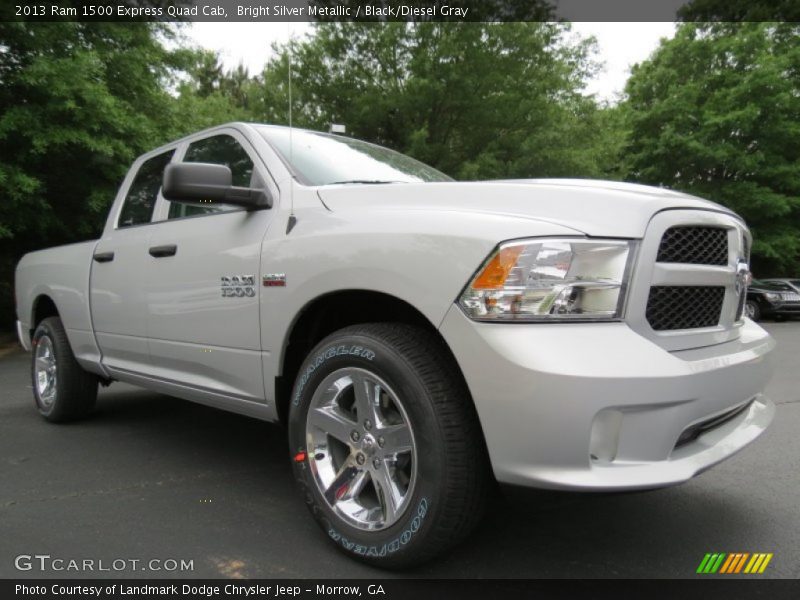 Bright Silver Metallic / Black/Diesel Gray 2013 Ram 1500 Express Quad Cab