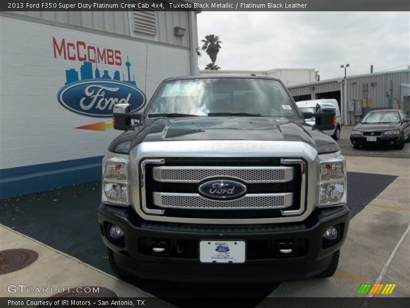 Tuxedo Black Metallic / Platinum Black Leather 2013 Ford F350 Super Duty Platinum Crew Cab 4x4