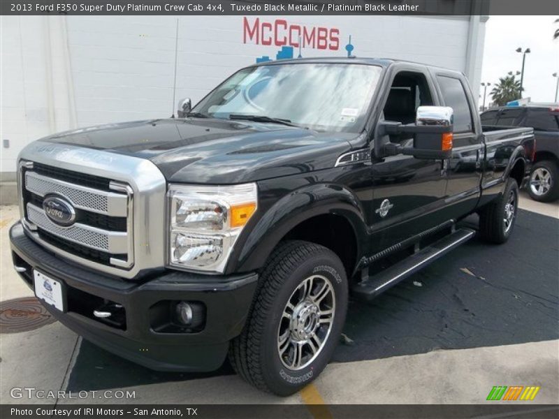 Tuxedo Black Metallic / Platinum Black Leather 2013 Ford F350 Super Duty Platinum Crew Cab 4x4