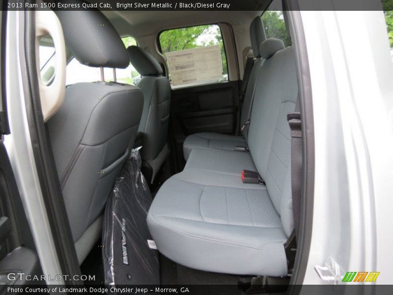 Bright Silver Metallic / Black/Diesel Gray 2013 Ram 1500 Express Quad Cab