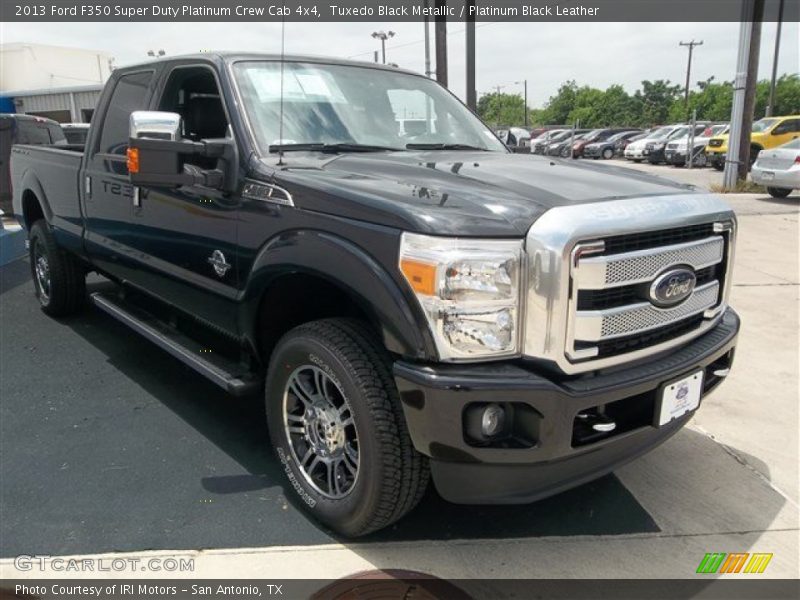 Tuxedo Black Metallic / Platinum Black Leather 2013 Ford F350 Super Duty Platinum Crew Cab 4x4