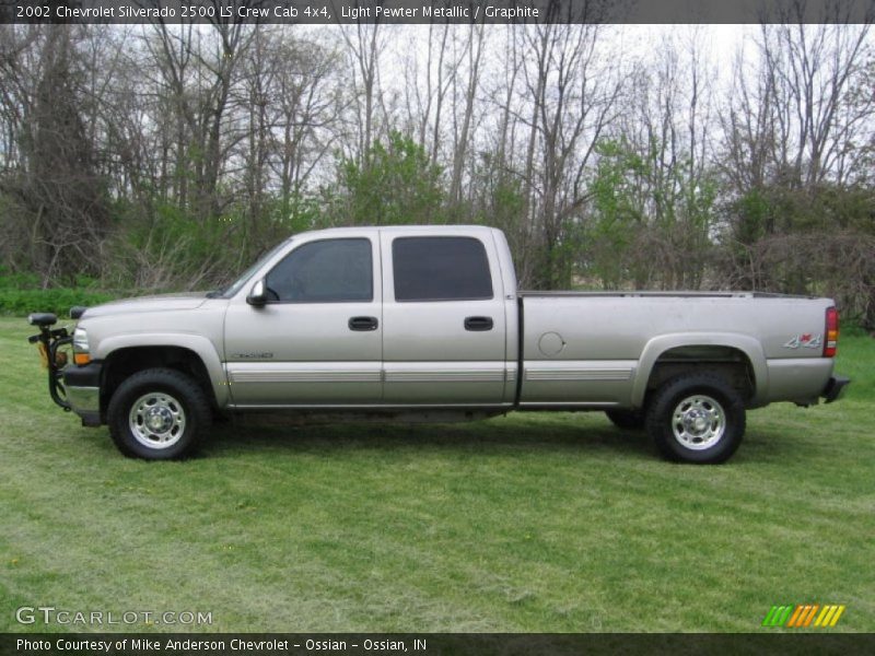 Light Pewter Metallic / Graphite 2002 Chevrolet Silverado 2500 LS Crew Cab 4x4