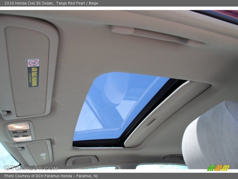 Tango Red Pearl / Beige 2010 Honda Civic EX Sedan