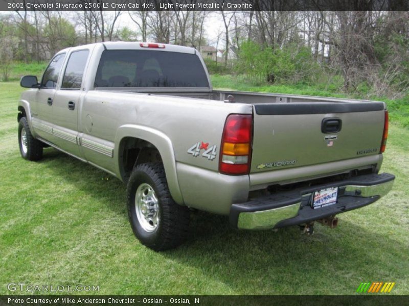 Light Pewter Metallic / Graphite 2002 Chevrolet Silverado 2500 LS Crew Cab 4x4