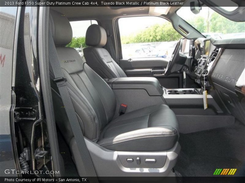  2013 F350 Super Duty Platinum Crew Cab 4x4 Platinum Black Leather Interior