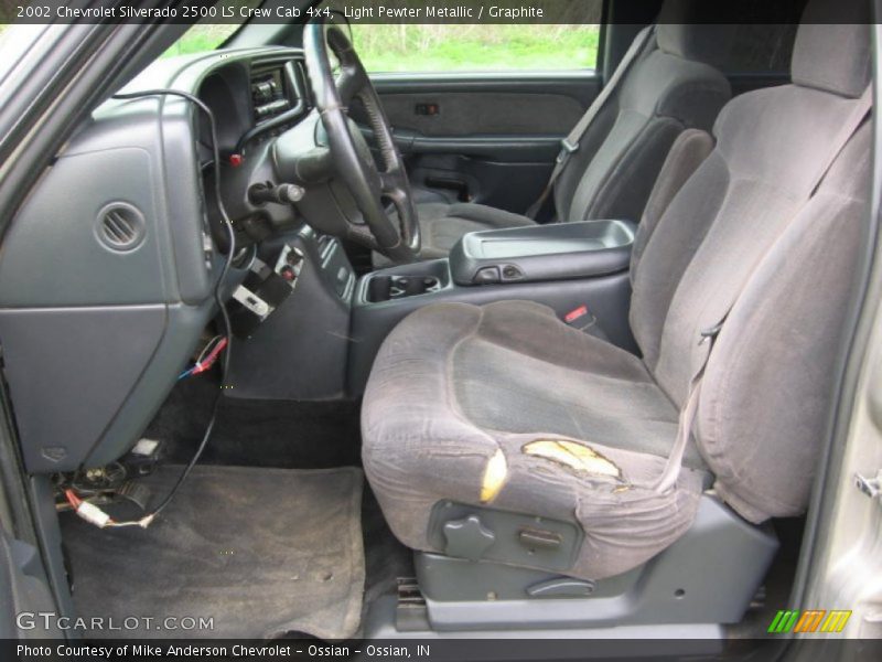 Light Pewter Metallic / Graphite 2002 Chevrolet Silverado 2500 LS Crew Cab 4x4