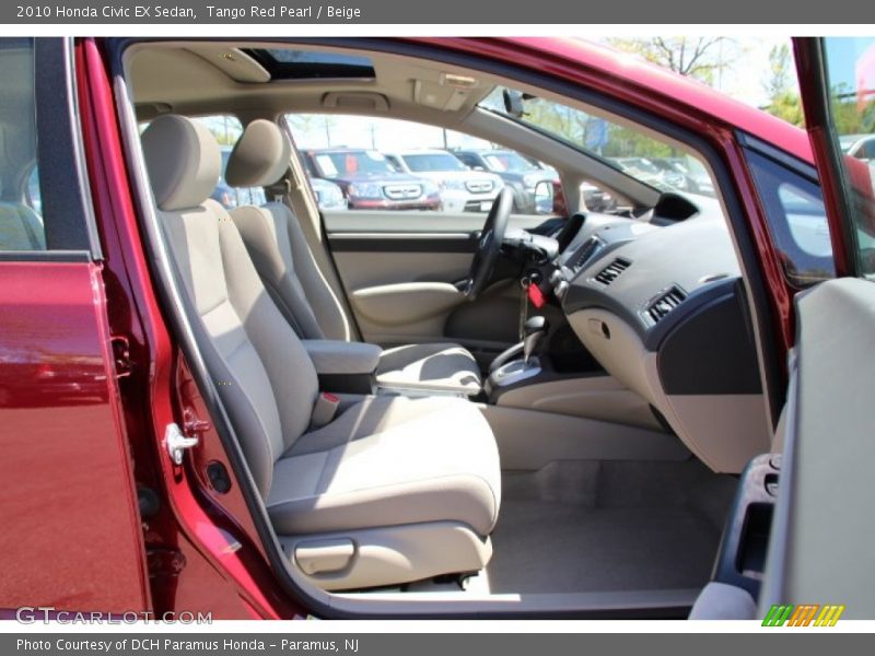 Tango Red Pearl / Beige 2010 Honda Civic EX Sedan