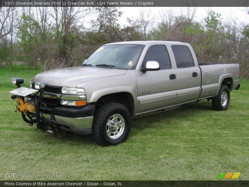 Light Pewter Metallic / Graphite 2002 Chevrolet Silverado 2500 LS Crew Cab 4x4