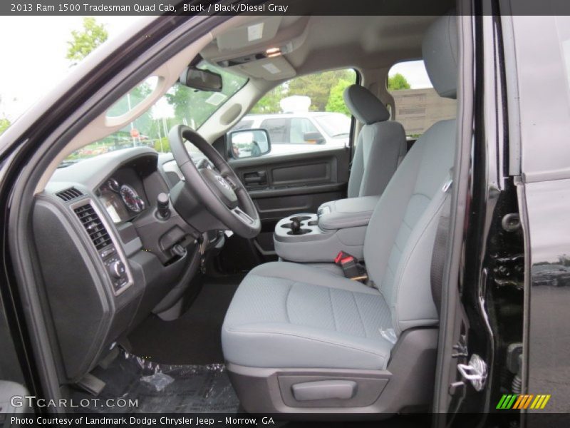 Black / Black/Diesel Gray 2013 Ram 1500 Tradesman Quad Cab
