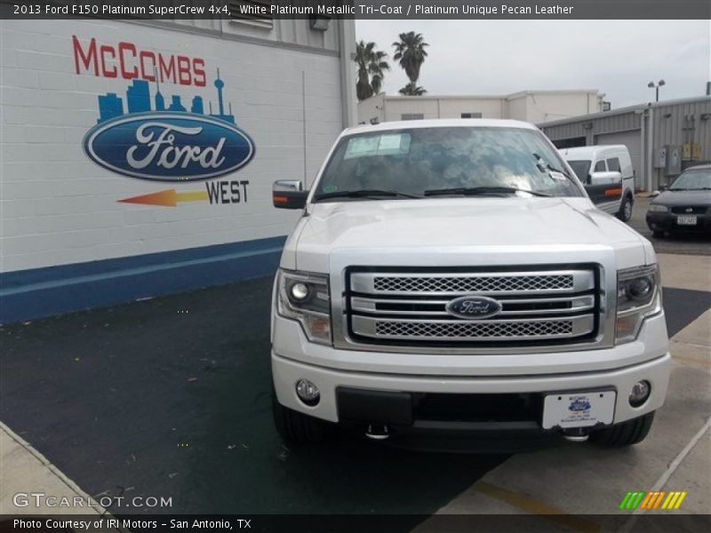 White Platinum Metallic Tri-Coat / Platinum Unique Pecan Leather 2013 Ford F150 Platinum SuperCrew 4x4