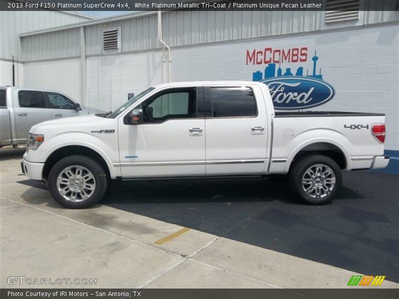 White Platinum Metallic Tri-Coat / Platinum Unique Pecan Leather 2013 Ford F150 Platinum SuperCrew 4x4