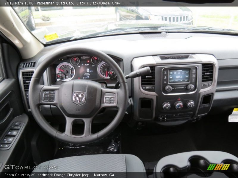 Black / Black/Diesel Gray 2013 Ram 1500 Tradesman Quad Cab