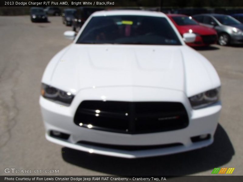 Bright White / Black/Red 2013 Dodge Charger R/T Plus AWD