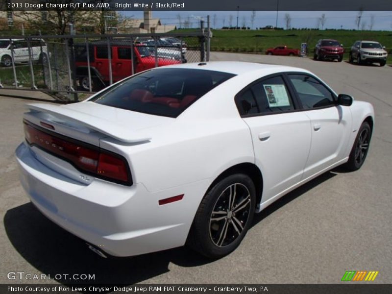 Bright White / Black/Red 2013 Dodge Charger R/T Plus AWD