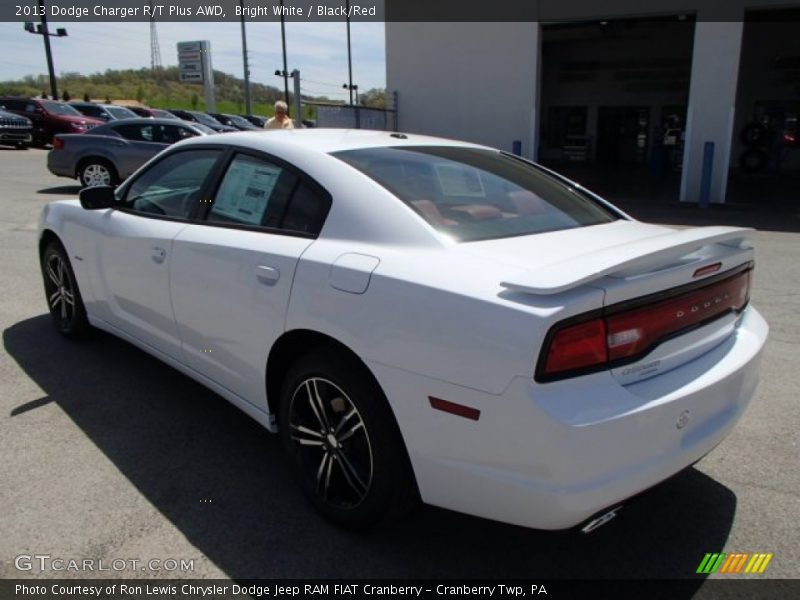 Bright White / Black/Red 2013 Dodge Charger R/T Plus AWD