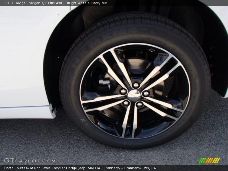 Bright White / Black/Red 2013 Dodge Charger R/T Plus AWD